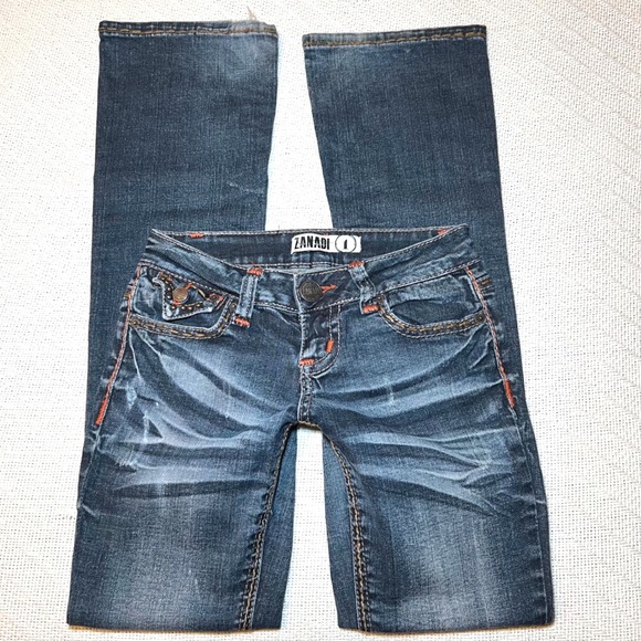 Zanadi Denim - Zanadi Y2K 2001 Low Rise Bootcut Jeans Vintage Dark Wash Size 1